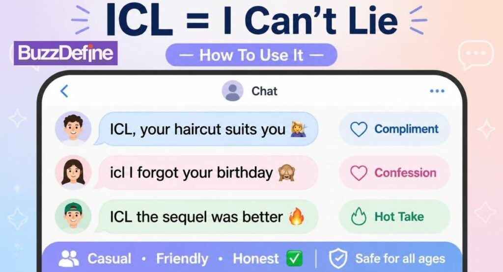 How to use ICL in texting β examples of I Can't Lie in a compliment, confession and hot take messages