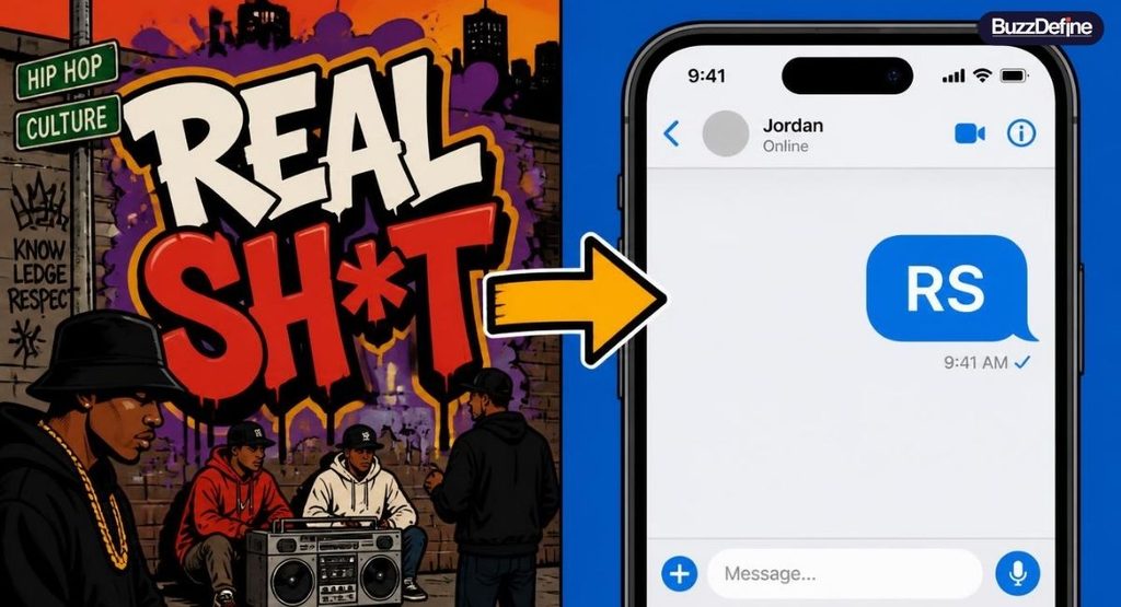 RS meaning Real Sh*t or Real Stuff origin illustration