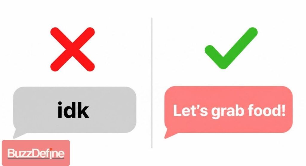 Good vs bad reply to a WTD text