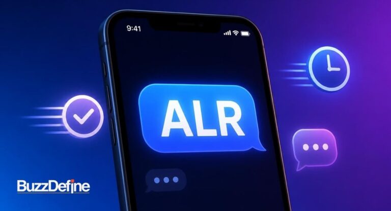 ALR mean in text explained, alright abbreviation in a chat bubble