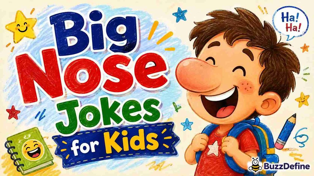 illustration for clean big nose jokes for kids section