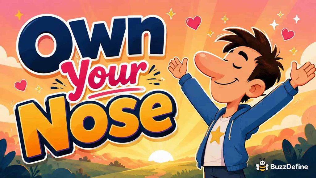 illustration for own your nose positive big nose jokes section