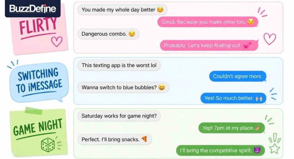 IMSG Meaning in Text real chat examples showing what IMSG means in different text conversations