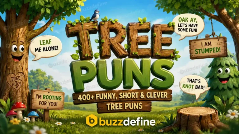 Tree Puns featuring funny, short and clever tree wordplay