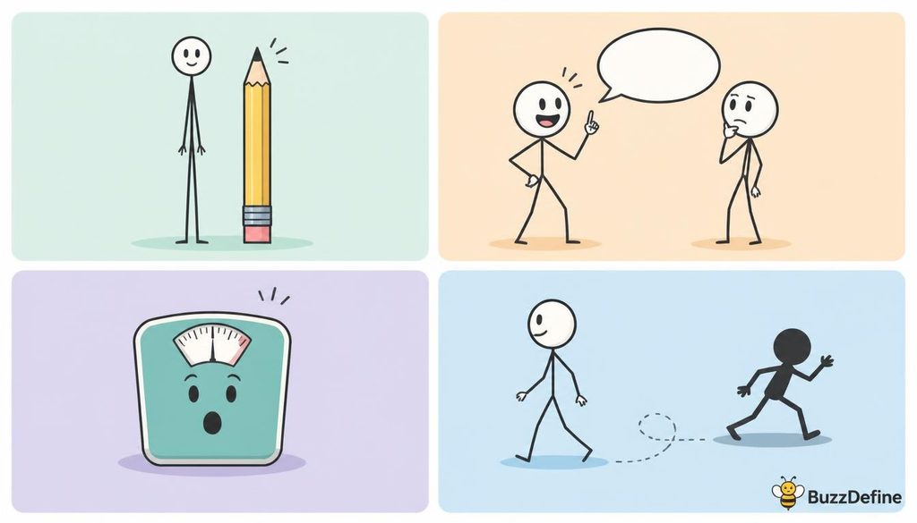 Types of skinny jokes infographic showing hyperbole, wordplay, comeback, and roast styles