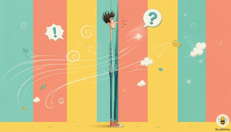 Witty skinny jokes and one-liners illustration featuring a thin cartoon character in the wind