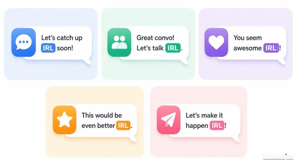 How People Use IRL in Texts and Chats