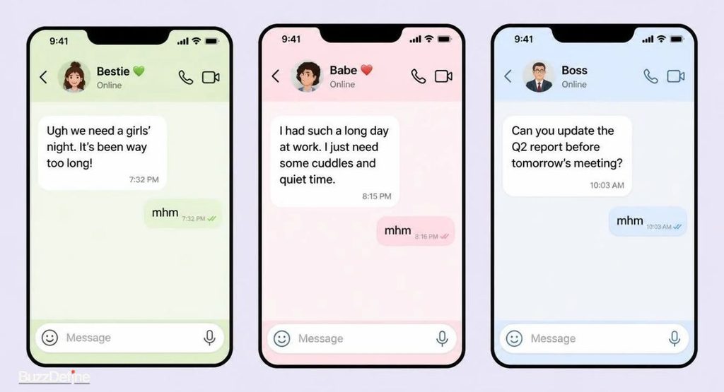 Mhm in Real Texts: Examples and Likely Meanings